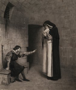 Jean-Paul Laurens - Mistr Petr v žaláři Johanky z Arku od Jean Paul Laurens