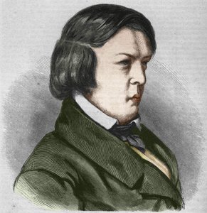 Robert Schumann německý skladatel. Kresba J.B. Laurens. od Jean Paul Laurens