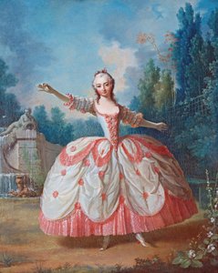 Portrét Barbary Campanini (1721-1799), známé jako La Barbarina (La Barberina) - Obraz Jeana Philippe Delaroche (1710-1767) - 1721 - Olej na dřevě - 68,5x56,5 - Soukromá sbírka od Jean Philippe de La Roche