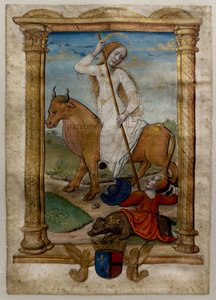 Trpělivost, já. Les rondeaux des vertus, po roce 1515 (Malovaný a iluminovaný pergamen) od Jean Pichore