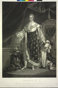 Francouzský král Karel X. (akvatinta)