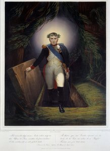 Portrét u nohou Napoleona I. (1769 - 1821) z jeho hrobky. Jean Jacques Werner (1791-1849) a Jean Pierre Marie Jazet (1788-1871)