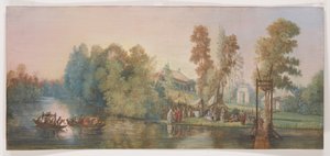 Galantní scéna: piknik u jezera, 1787