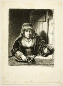 Žena u okna od Jean Pierre Norblin de La Gourdaine