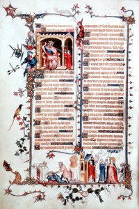 Stránka z Belleville Breviary 1323-1326 od Jean Pucelle