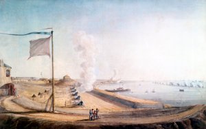 Pohled na tábor Boulogne-sur-Mer: Napoleon pozoroval anglickou flotilu od Jean Rodolphe Gautier