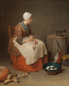 Kuchyňská služka od Jean Baptiste Simeon Chardin
