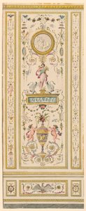 Kresba, ornamentální panel, 1775-1800 od Jean Simeon Rousseau