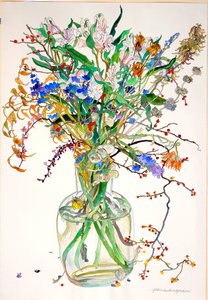 Alstroemeria, Statice, Poctivost Calendula, Suché listy, Bobule