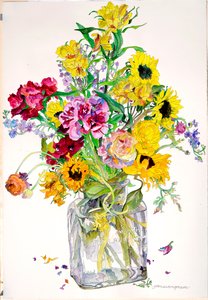 Slunečnice, Godetia, Alstroemeria, Ranunculus