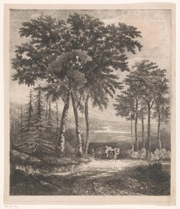 Krajina s koňským povozem od Jean Théodore Joseph Linnig
