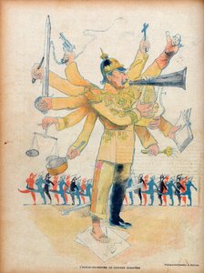William II (1859-1941) (německý císař císař Wilhelm II. a král Pruska) - mužský orchestr evropského koncertu - karikatura v „”Le Rire”” z 26. listopadu 1898 - karikatura Jeana Vebera (1864-1928) - číslo věnované Vilémovi II. (1859-1941) a