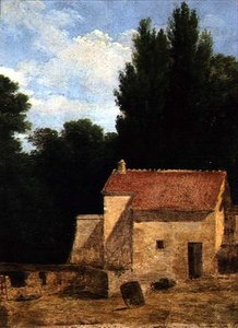 Hospodářská budova v krajině od Jean Victor Bertin