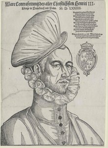 Francouzský král Jindřich III (tisk) od Jean de (after) Court
