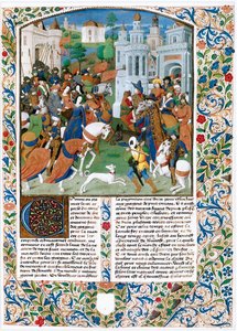 Chronique de la Bouquechardiere, světové dějiny sepsané Jeanem de Courcy, seigneur de Bourg-Achard (pergamen) od Jean de Courcy