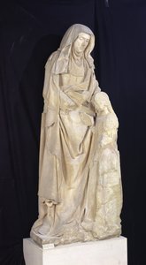 Svatá Anna vzdělává Pannu Marii, z Chateau des Ducs de Bourbon, Chantelle, kolem 1500-03 od Jean fl.c.1465-c.1516 Guilhomet