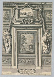 Design for Door, od "Placarts Out Ornemens" od Jean le Pautre