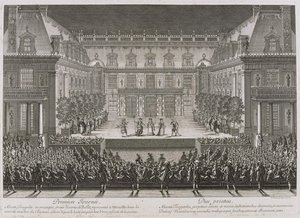 Opera Alceste Jean-Baptiste Lullyho se hraje na mramorovém nádvoří paláce Versail