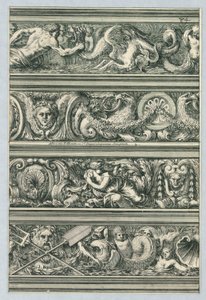 Talíř z Frises pour les architraves, cornices, et autres ornements d
