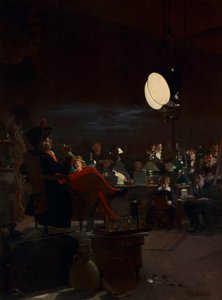 Noční třída, asi 1881 (olej na dřevěné desce)