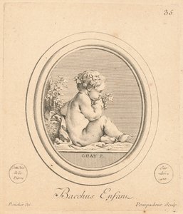 Bacchus enfant od Jeanne Antoinette Poisson, marquise de Pompadour after François Boucher after Jacques Guay