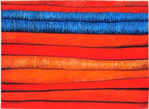 Marocké tkaniny 3, 2013 (kvaš na papíře)