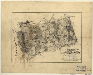 Topografická mapa části "The Manor of Leeds" patřící plukovníku M. G. Harmanovi ze Stauntonu, Va. LOC 2005625200 od Jedediah Hotchkiss