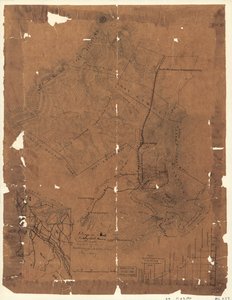 Topografická mapa železářského pozemku Elizabeth Furnace, Augusta Co., Va., o rozloze asi 6250 akrů, srpen 1867. LOC 2005625144 od Jedediah Hotchkiss