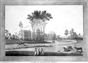 Pohled na Paddington Green, 1782-3 (akvatinta) od Jefferyes Hammett O