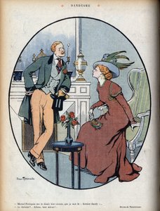 Dandysme: - Marcel Petitpain mi včera řekl, že jsem poslední dandy"... - Poslední?... No tak, dobře!" Ilustrace Jehan Testevuide (Jean Saurel