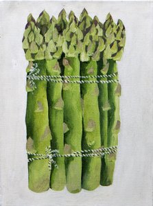 Chřest,2013 (akryl na plátně) od Jennifer Abbott