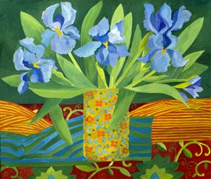 Iris, 2014 (akryl na plátně) od Jennifer Abbott