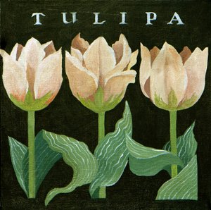 Tulipány, 2013 (akryl na plátně) od Jennifer Abbott