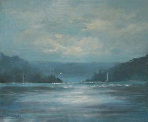 Salcombe Late Afternoon (olej na plátně) od Jennifer Wright