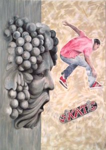 Skate, 2009 (akryl a pastel na plátně)
