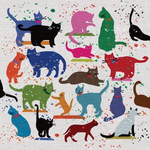Cat Love, 2022 (kombinovaná média) od Jenny Frean
