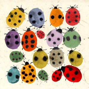 INKY LADYBIRDS, 2022 (akvarel) od Jenny Frean