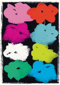 Warhol Flowers (kombinovaná média) od Jenny Frean