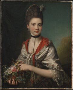 Portrét Anny Elisabeth Battier, rozené Storp od Jens Juel
