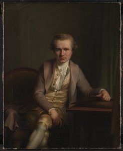 Rytec Johann Friderich Clemens u svého pracovního stolu od Jens Juel