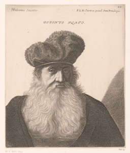 Portrét Platóna Divinus Plato. (název na objektu) Busty filozofů a králů (název série)