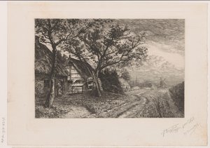 Krajina s farmami a mlýnem od Jerôme Tuyttens (signed by artist)