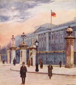 Buckinghamský palác (barevná litografie)