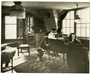 Ernest Thompson Seton, kolem roku 1918 (želatinová stříbrná fotografie) od Jessie Tarbox Beals