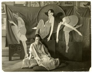 Lin ve svém obchodě, Greenwich Village, New York, USA, cca 1916-20 (želatinová stříbrná fotografie) od Jessie Tarbox Beals