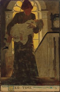 Bed-Time, cca 1902 (uhlí, akvarel a olej na palubě) od Jessie Willcox Smith