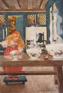 Zlatovláska aneb Tři medvědi (barevná litografie) od Jessie Willcox Smith