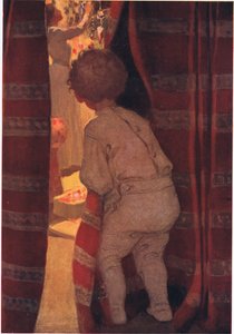 Vplížil se dolů, aby nahlédl do salonu (barva lito) od Jessie Willcox Smith