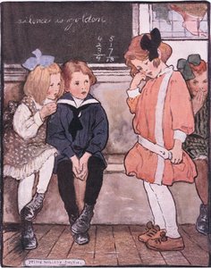 Slezla z plošiny, stále statečně dusila slzy (barva litho) od Jessie Willcox Smith