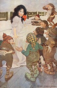 Sněhurka a sedm trpaslíků (barevná litografie) od Jessie Willcox Smith